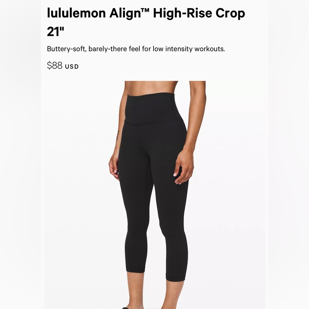 Lululemon Align - High-Rise Crop 21”